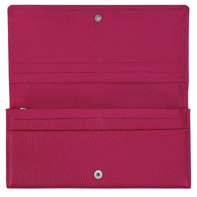 Leather Wallets Le Foulonné Continental Wallet Beetroot - Leather Longchamp Beetroot Women - Image 3