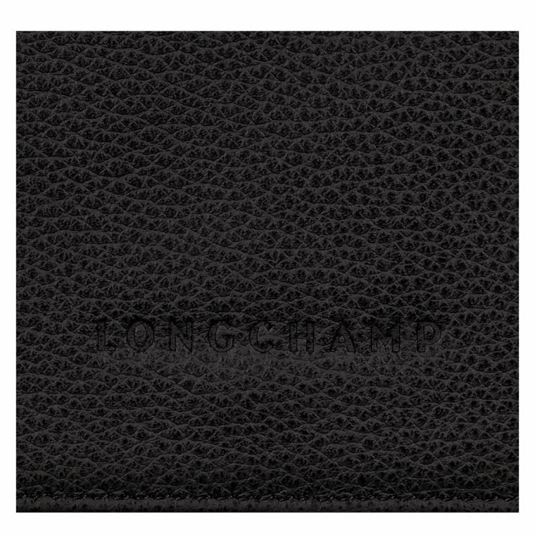 Leather Wallets Le Foulonné Wallet Black - Leather Longchamp Women Black - Image 4