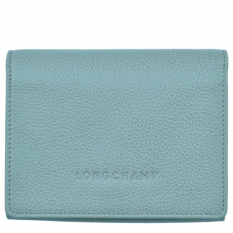 Leather Wallets Le Foulonné Wallet Eucalyptus - Leather Longchamp Women Eucalyptus