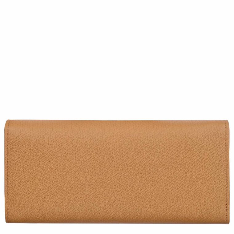 Leather Wallets Longchamp Walnut Women Le Roseau Flap Wallet Walnut - Leather - Image 2