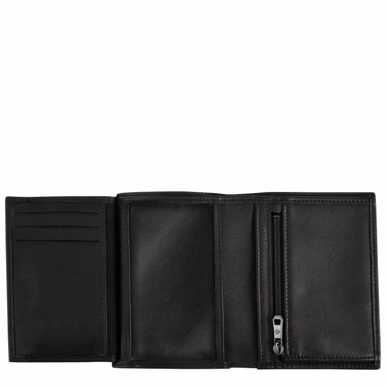 Leather Wallets Men Longchamp Sur Seine Wallet Black - Leather Black - Image 3