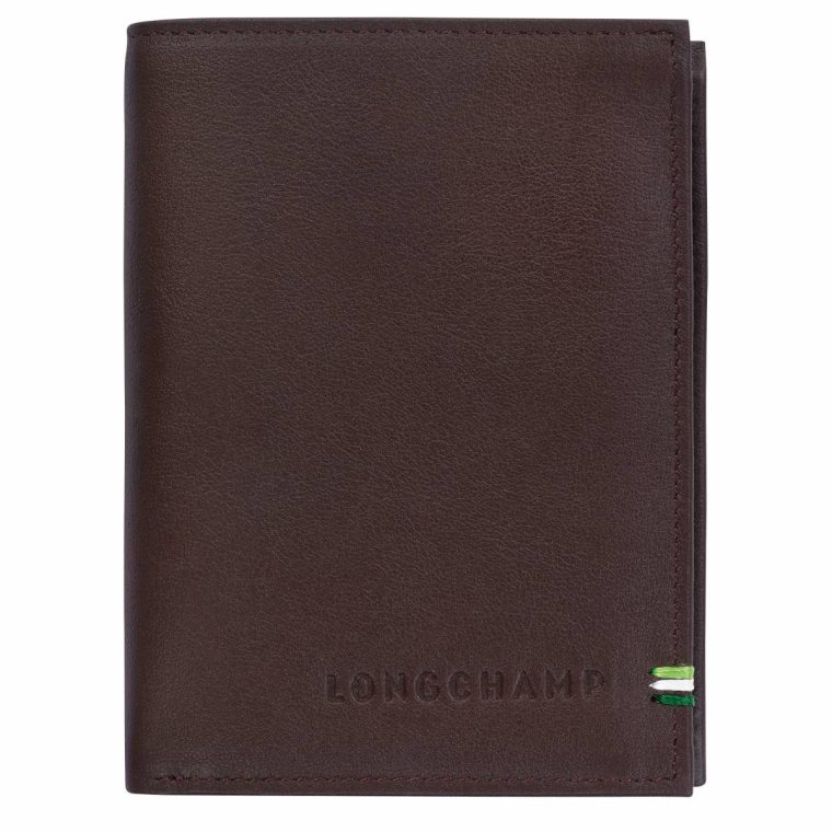 Leather Wallets Mocha Men Longchamp Sur Seine Wallet Mocha - Leather