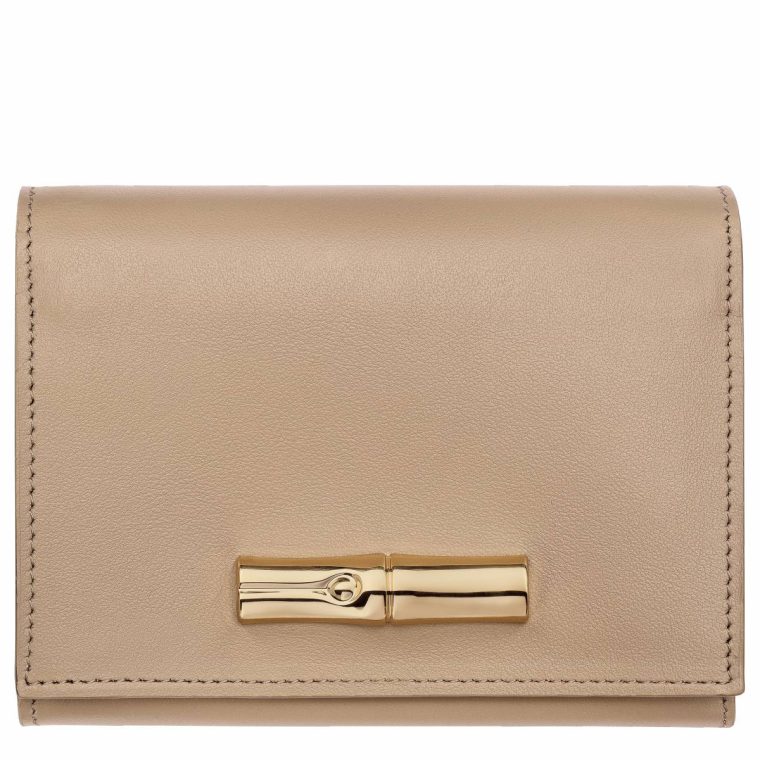 Leather Wallets Root Le Roseau Compact Wallet Root - Leather Women Longchamp