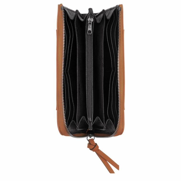 Leather Wallets Women Natural Longchamp 3D Zip Around Wallet Natural - Leather - Image 2