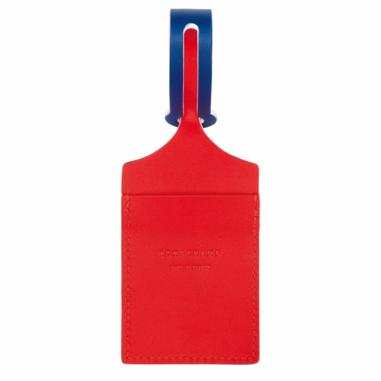 Lgp Travel Luggage Tag Red - Leather Red/Navy Women Longchamp Travel Accessories - Image 2