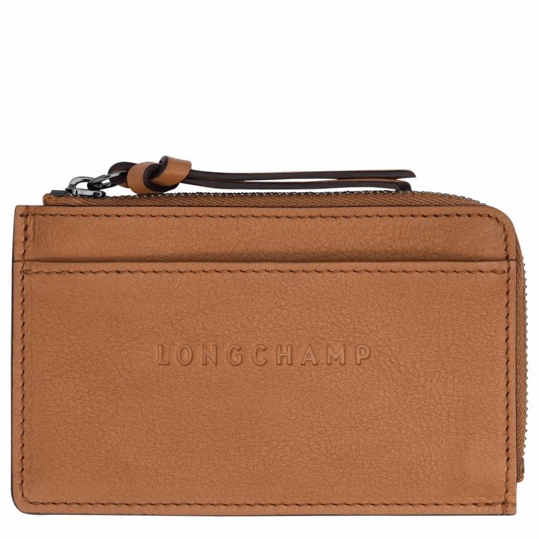 Longchamp 3D Card Holder Natural - Leather Cardholders & Coin Purses Women Natural