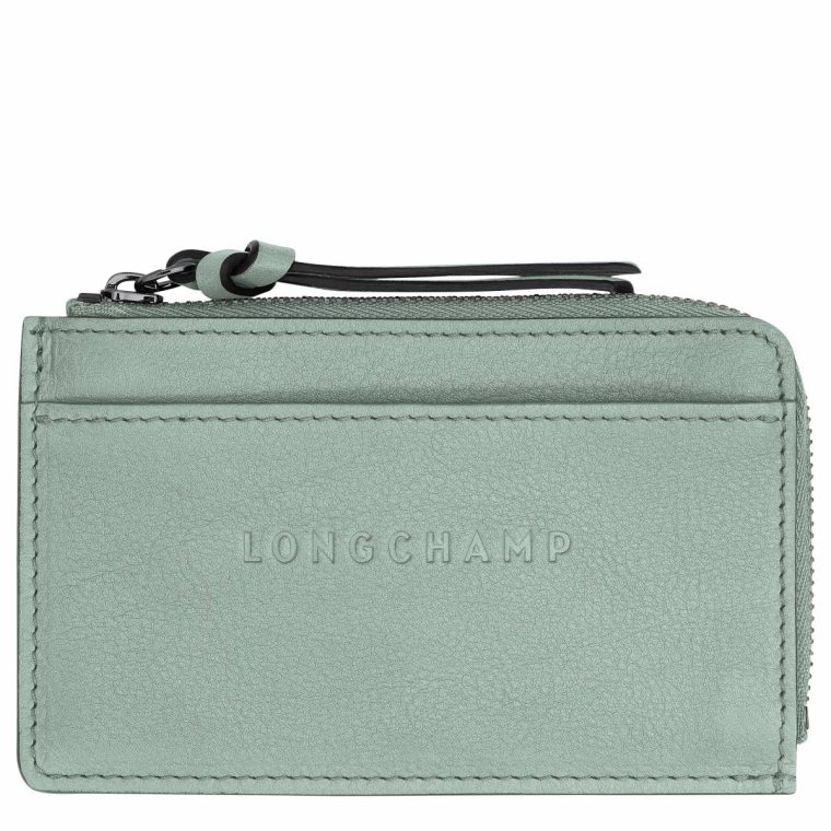 Longchamp 3D Card Holder Vervain - Leather Vervain Women Cardholders & Coin Purses