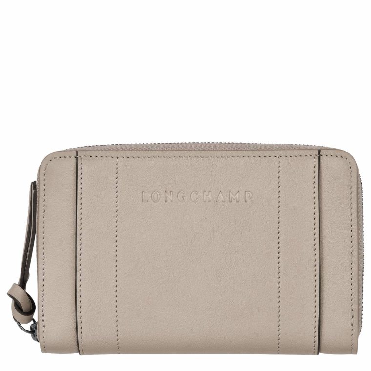 Longchamp 3D Wallet Clay - Leather Leather Wallets Women Clay