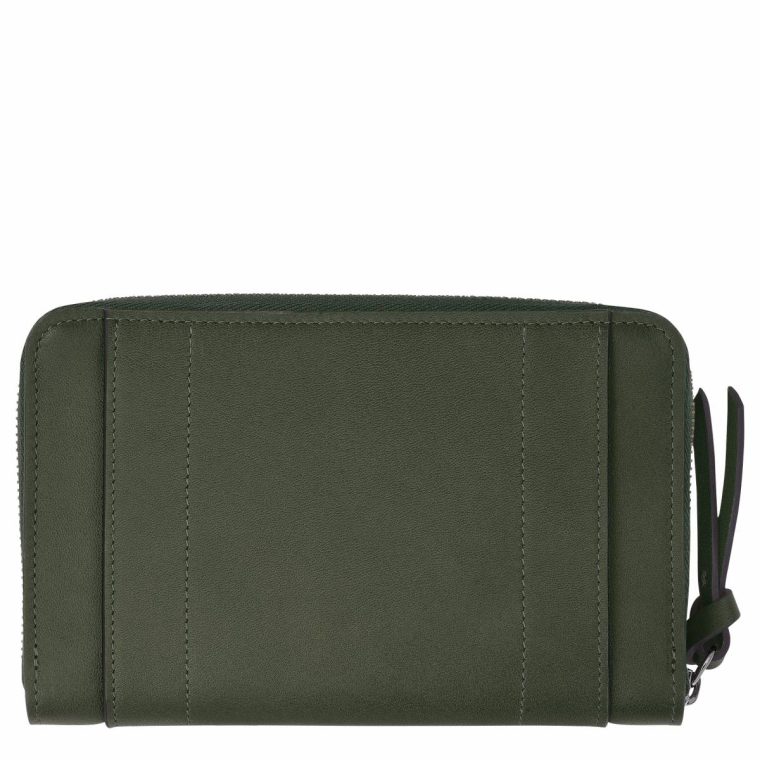 Longchamp 3D Wallet Khaki - Leather Leather Wallets Khaki Women - Image 2