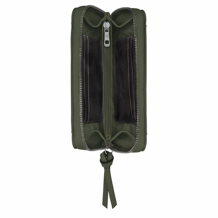 Longchamp 3D Wallet Khaki - Leather Leather Wallets Khaki Women - Image 3