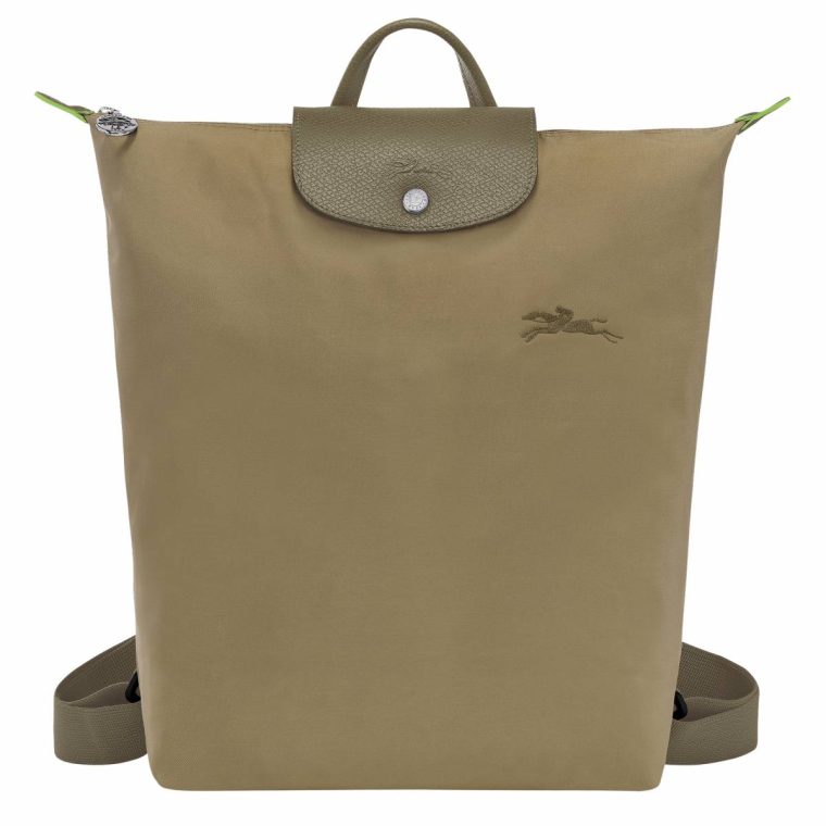 Longchamp Artichoke Backpacks Women Le Pliage Green M Backpack Artichoke - Canvas