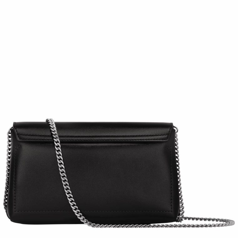 Longchamp Black Leather Bags Women Le Roseau Clutch Black - Leather - Image 4