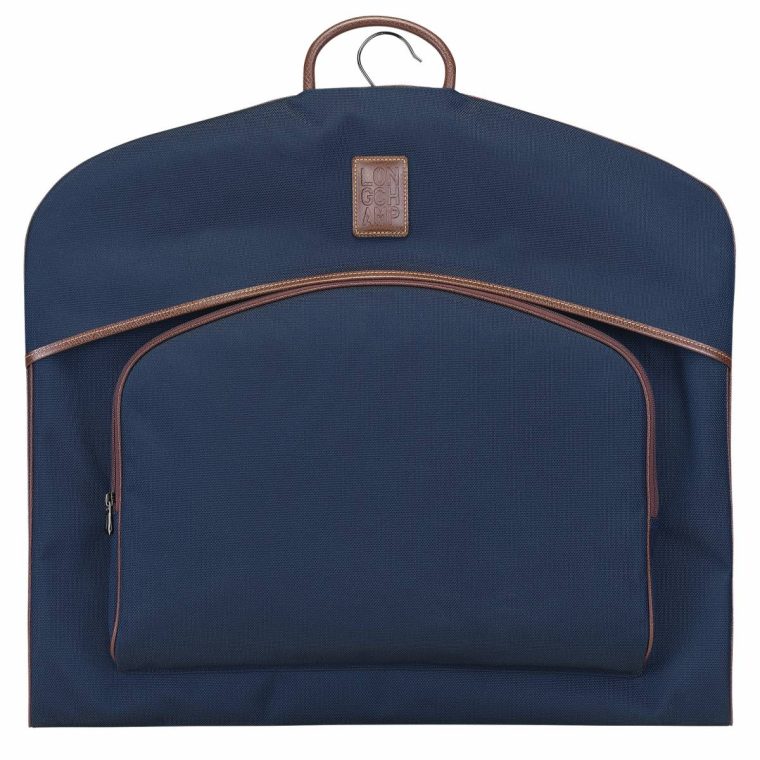 Longchamp Boxford Garment Cover Blue - Recycled Canvas Blue Travel Accessories Women