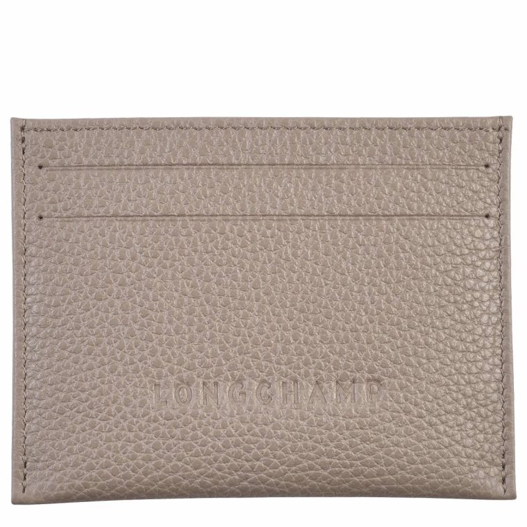 Longchamp Cardholders & Coin Purses Turtledove Women Le Foulonné Card Holder Turtledove - Leather
