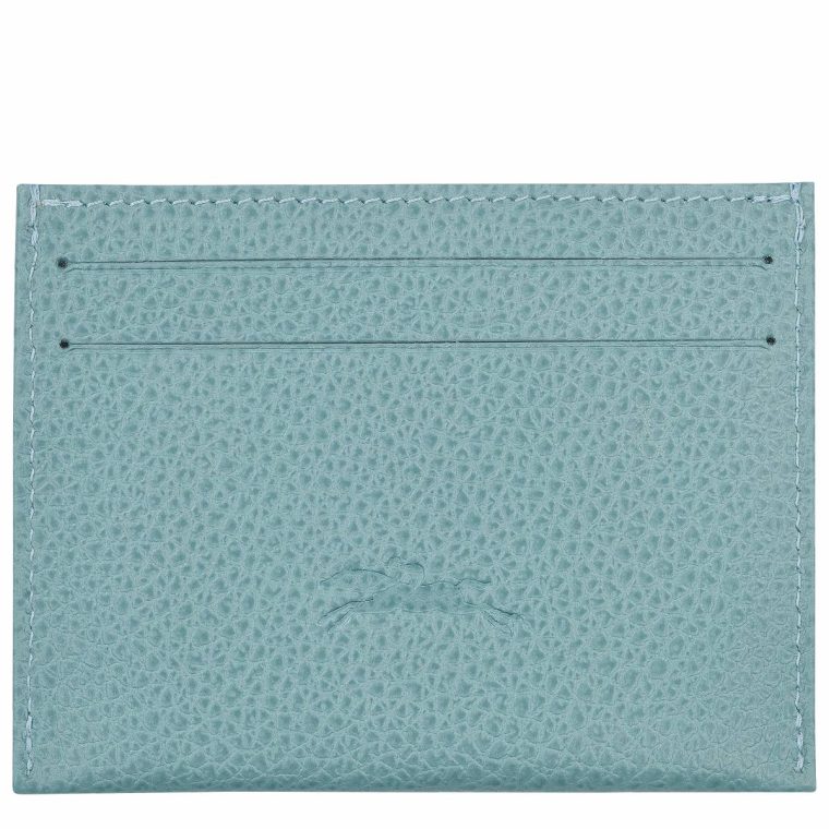 Longchamp Cardholders & Coin Purses Women Le Foulonné Card Holder Eucalyptus - Leather Eucalyptus - Image 2