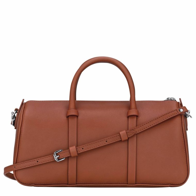 Longchamp Cognac Daylong M Handbag Cognac - Leather Women Leather Bags - Image 4