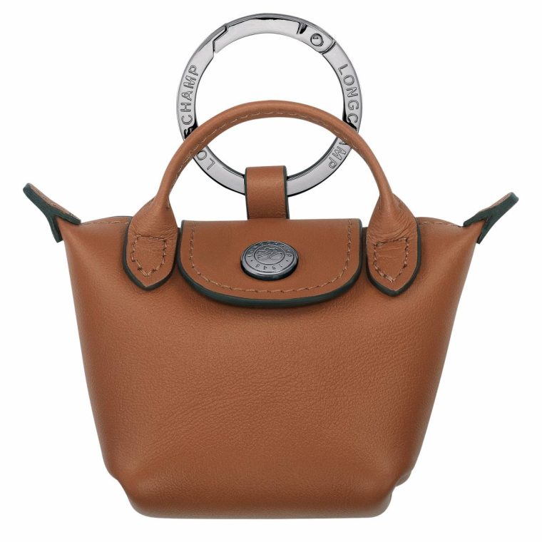 Longchamp Cognac Women Le Pliage Xtra Airpods Case Cognac - Leather Keyrings