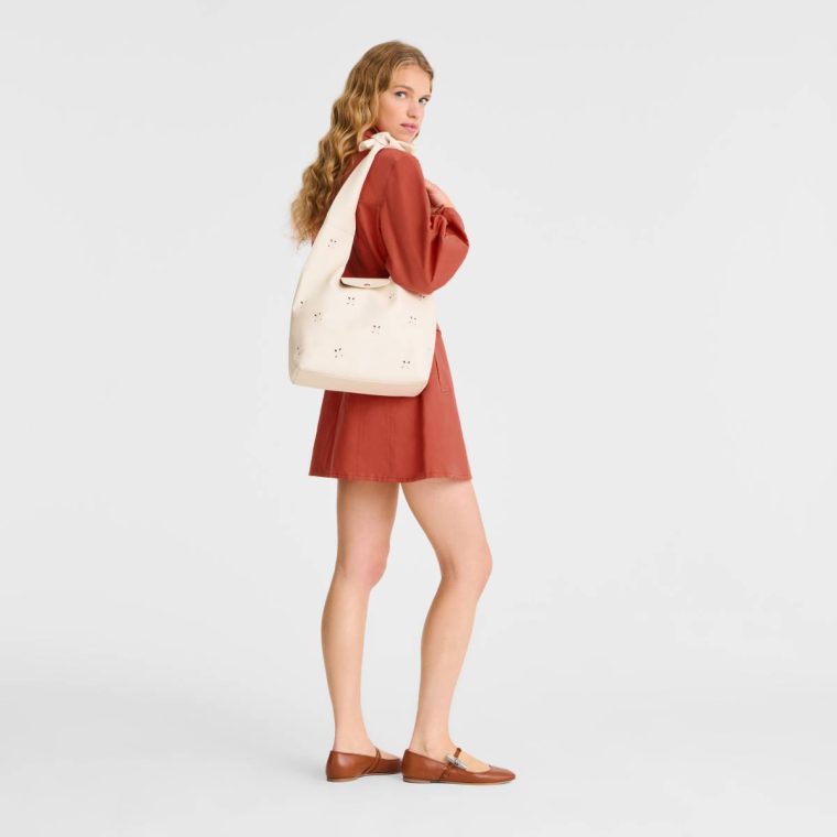 Longchamp Ecru Leather Bags Women Le Pliage Xtra M Shoulder Bag Ecru - Leather - Image 2