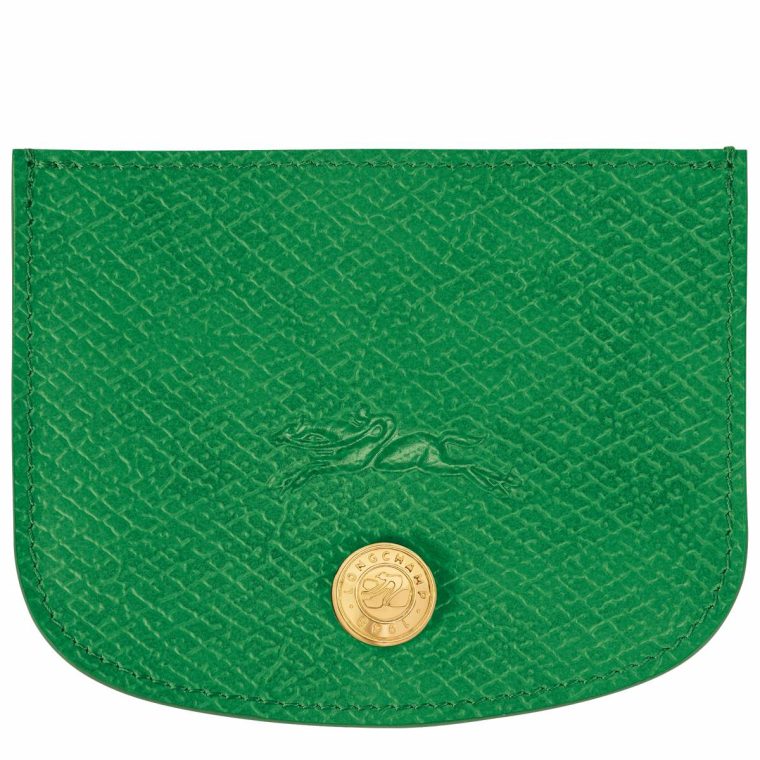 Longchamp Épure Card Holder Green - Leather Cardholders & Coin Purses Women Green