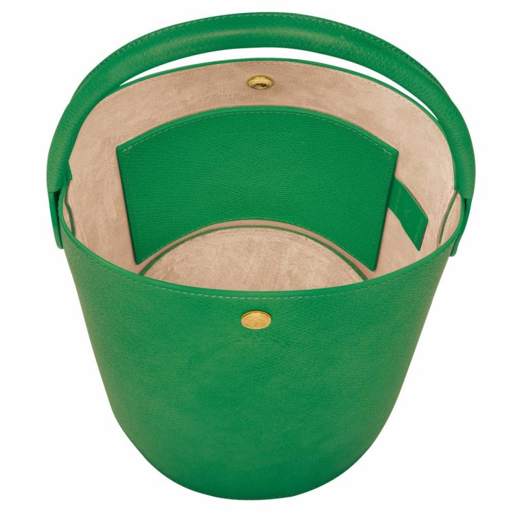 Longchamp Épure S Bucket Bag Green - Leather Women Green Leather Bags - Image 5