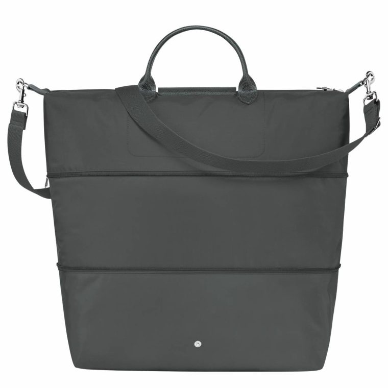 Longchamp Graphite Le Pliage Green Travel Bag Expandable Graphite - Recycled Canvas Women Travel Bags - Image 3