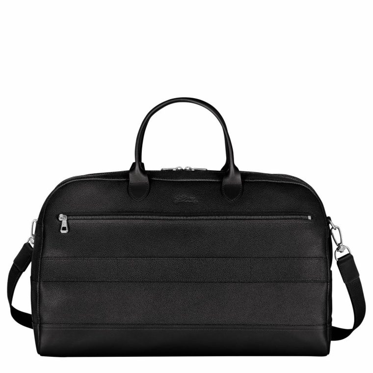 Longchamp Le Foulonné L Travel Bag Black - Leather Travel Bags Women Black - Image 4