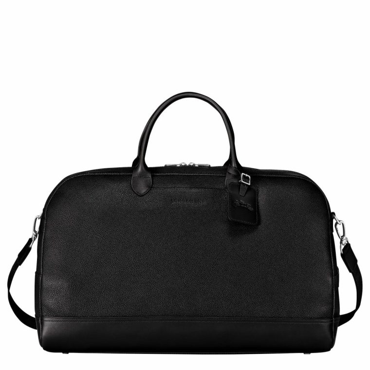 Longchamp Le Foulonné L Travel Bag Black - Leather Travel Bags Women Black