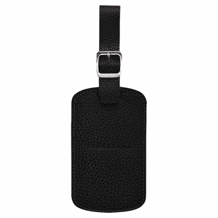 Longchamp Le Foulonné Luggage Tag Black - Leather Black Women Travel Accessories