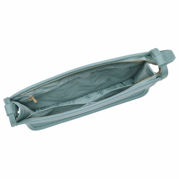 Longchamp Le Foulonné M Crossbody Bag Eucalyptus - Leather Leather Bags Women Eucalyptus - Image 5