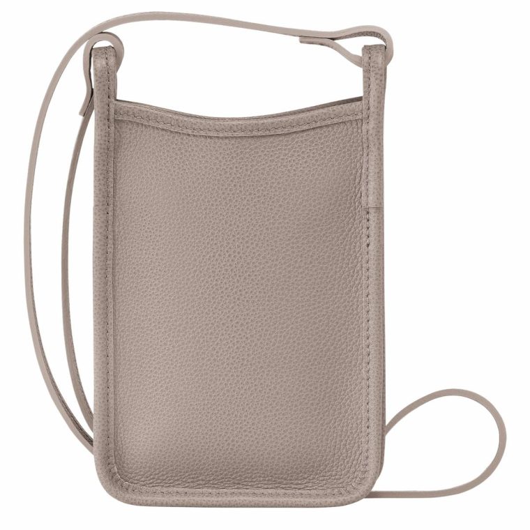 Longchamp Le Foulonné Phone Case Turtledove - Leather Turtledove Phone Cases Women - Image 4
