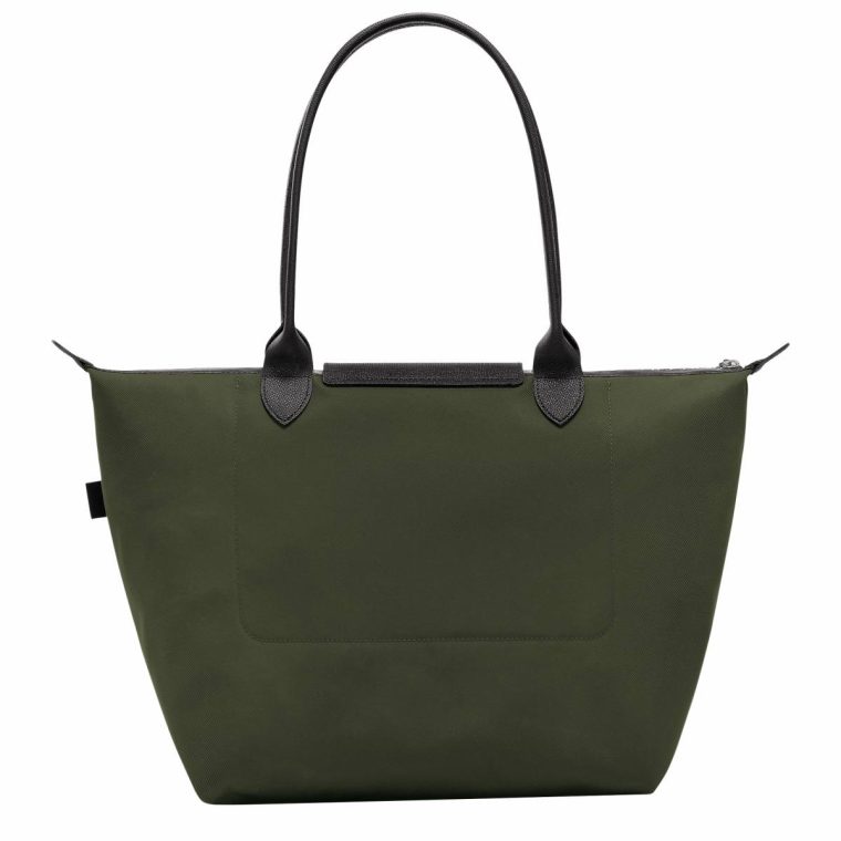 Longchamp Le Pliage Energy L Tote Bag Khaki - Recycled Canvas Women Khaki Shoulder Bags - Image 3