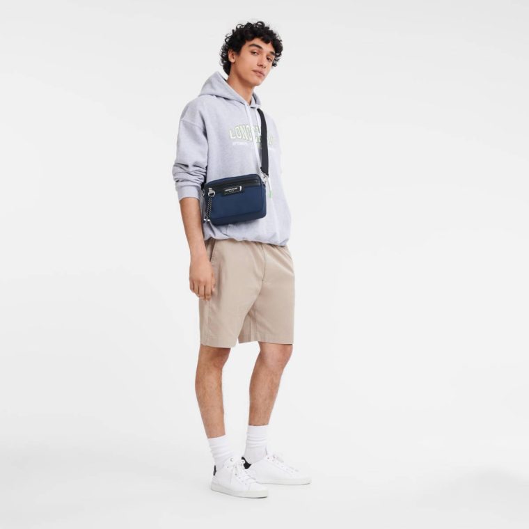 Longchamp Le Pliage Energy S Camera Bag Navy - Recycled Canvas Crossbody Bags Women Navy