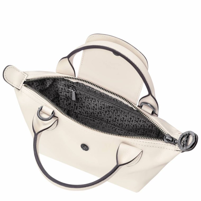 Longchamp Le Pliage Xtra Xs Handbag Ecru - Leather Ecru Leather Bags Women - Image 5