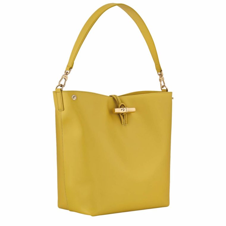 Longchamp Le Roseau M Hobo Bag Ginger - Leather Leather Bags Ginger Women - Image 3