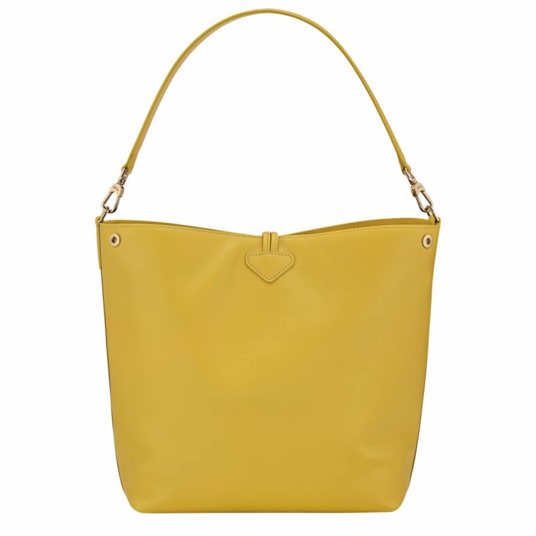 Longchamp Le Roseau M Hobo Bag Ginger - Leather Leather Bags Ginger Women - Image 4