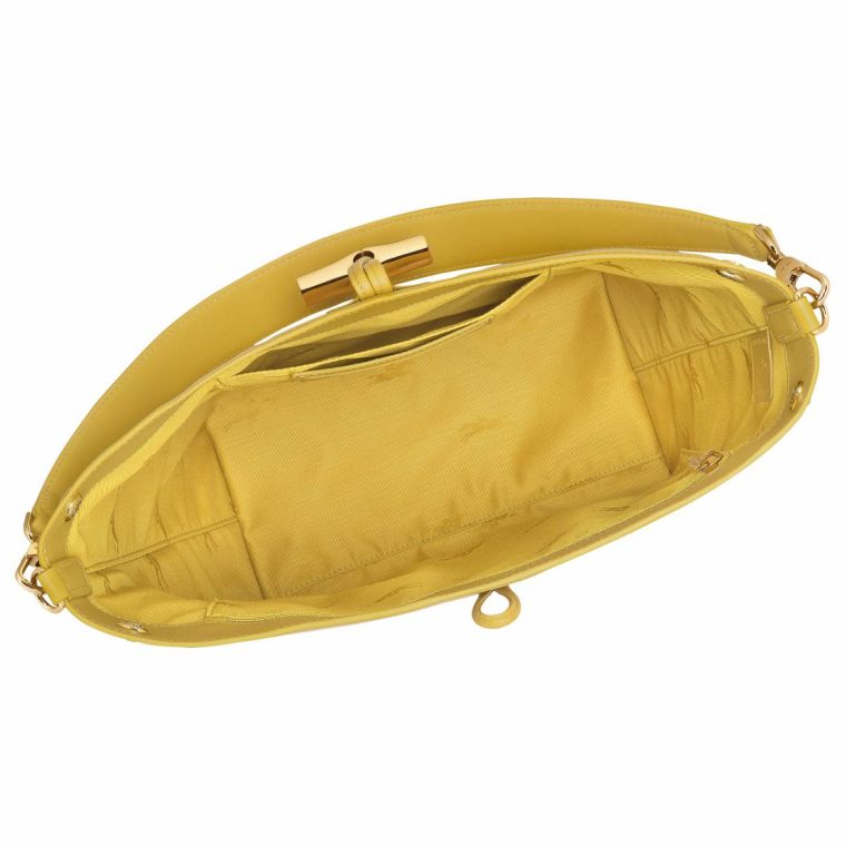 Longchamp Le Roseau M Hobo Bag Ginger - Leather Leather Bags Ginger Women - Image 5