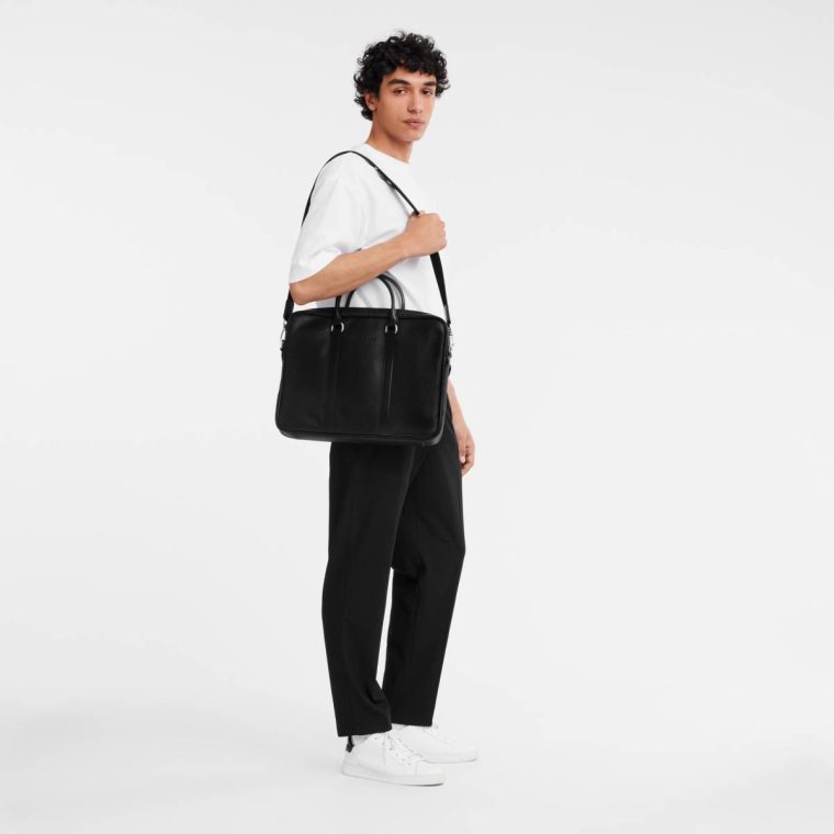 Longchamp Leather Bags Black Women Le Foulonné S Briefcase Black - Leather - Image 2