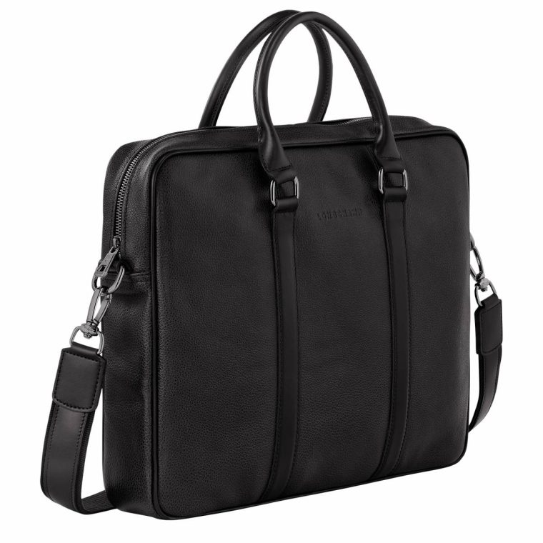 Longchamp Leather Bags Black Women Le Foulonné S Briefcase Black - Leather - Image 3