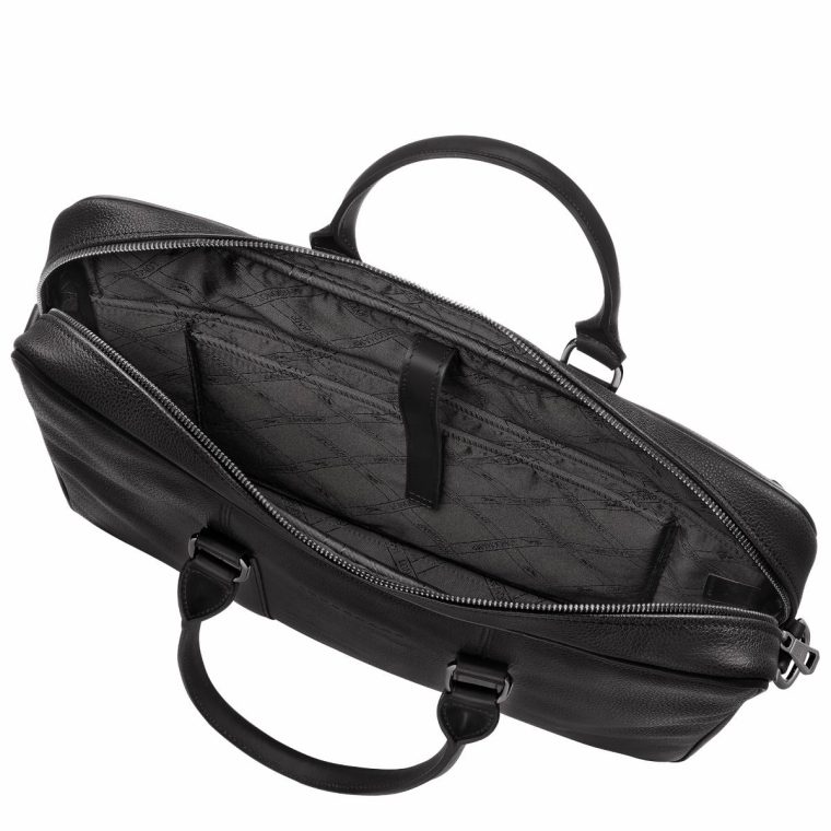 Longchamp Leather Bags Black Women Le Foulonné S Briefcase Black - Leather - Image 5