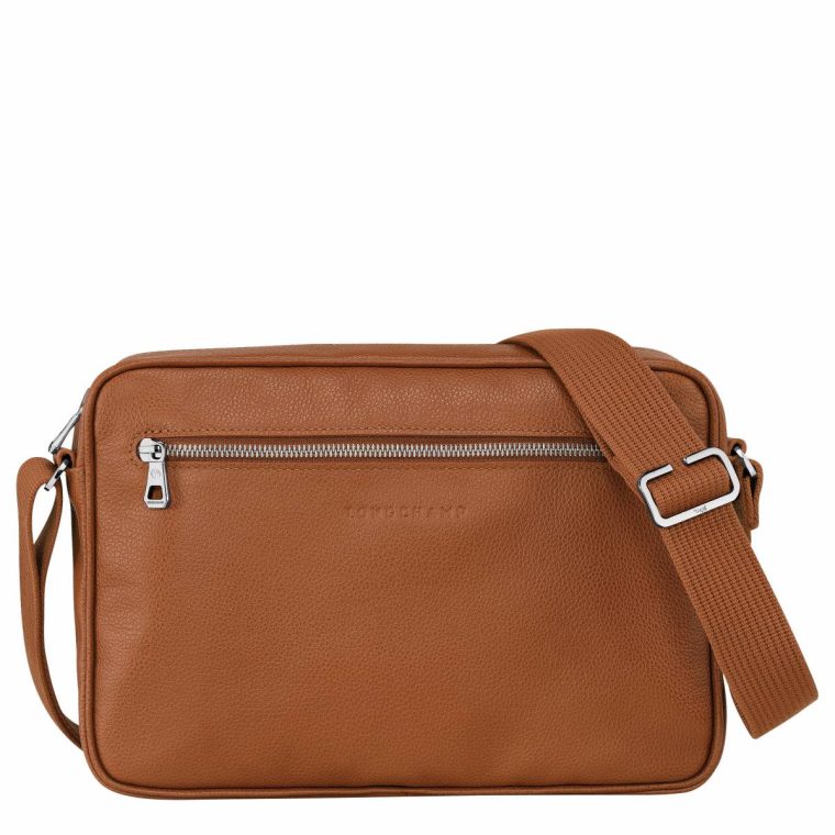 Longchamp Leather Bags Caramel Men Le Foulonné M Camera Bag Caramel - Leather