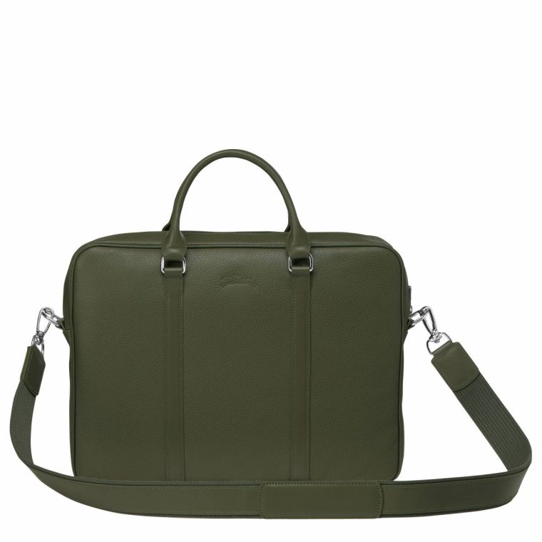 Longchamp Leather Bags Khaki Women Le Foulonné Xs Briefcase Khaki - Leather - Image 4