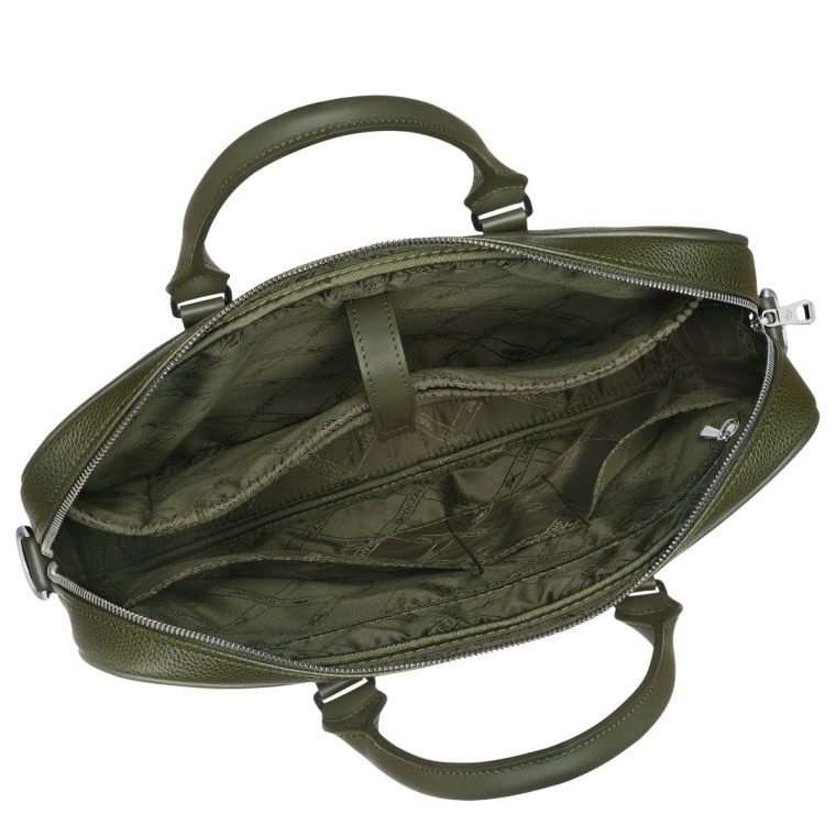 Longchamp Leather Bags Khaki Women Le Foulonné Xs Briefcase Khaki - Leather - Image 5