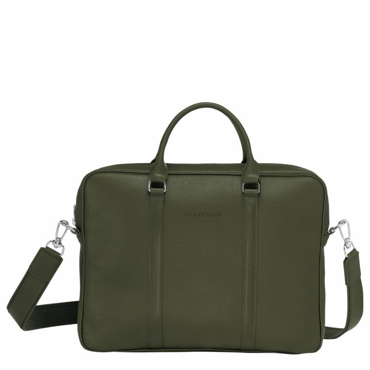 Longchamp Leather Bags Khaki Women Le Foulonné Xs Briefcase Khaki - Leather