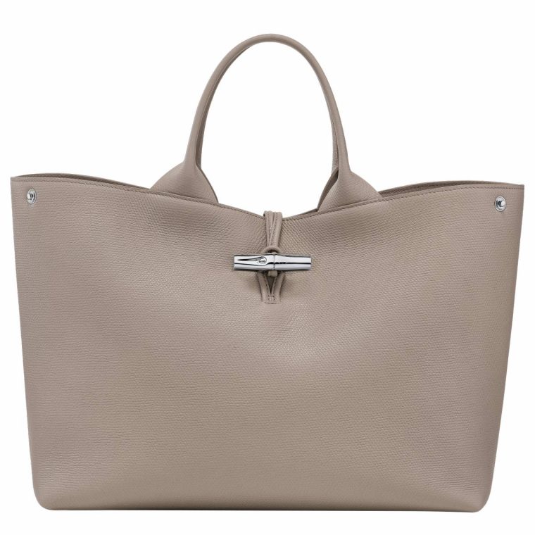 Longchamp Leather Bags Le Roseau L Handbag Clay - Leather Women Clay