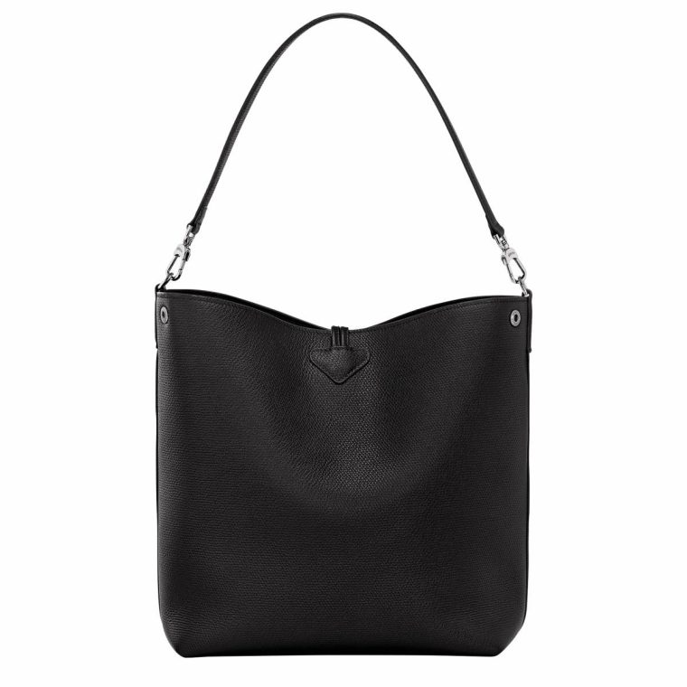 Longchamp Leather Bags Le Roseau M Shoulder Bag Black - Leather Black Women - Image 4