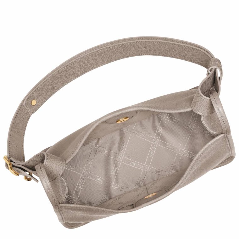 Longchamp Leather Bags Turtledove Women Le Foulonné M Hobo Bag Turtledove - Leather - Image 5