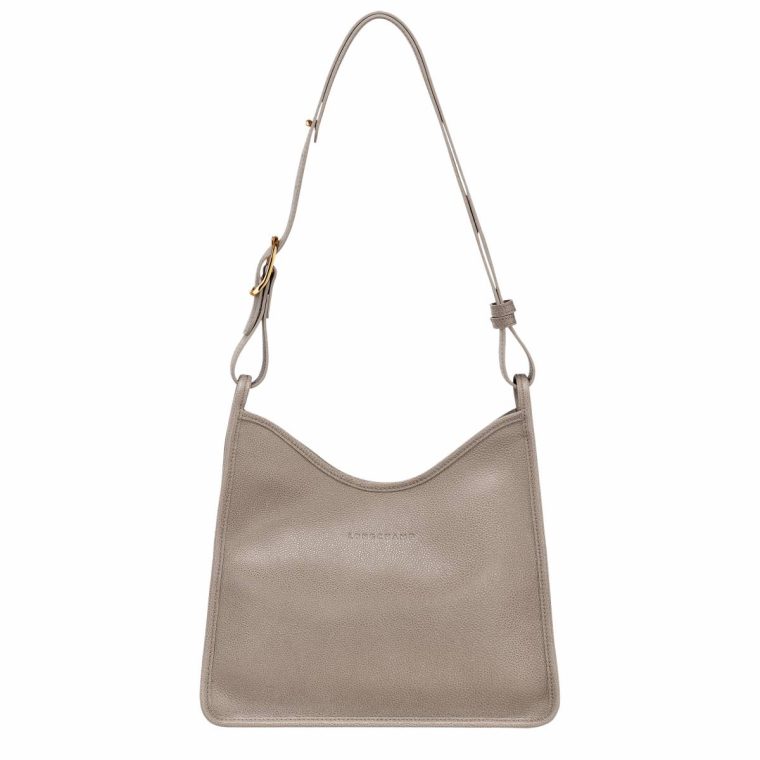 Longchamp Leather Bags Turtledove Women Le Foulonné M Hobo Bag Turtledove - Leather