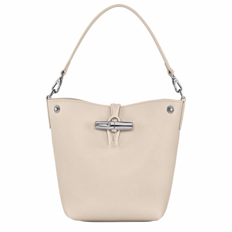 Longchamp Leather Bags Women Paper Le Roseau Xs Bucket Bag Paper - Leather