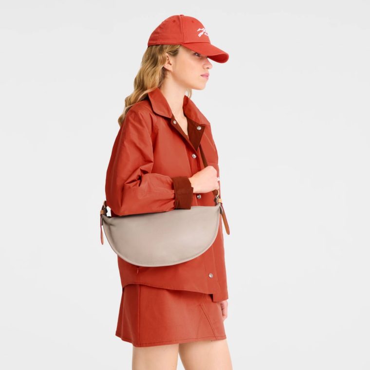 Longchamp Smoothie M Crossbody Bag Clay - Leather Leather Bags Clay Women - Image 2