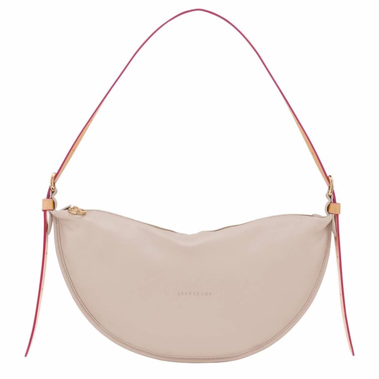 Longchamp Smoothie M Crossbody Bag Clay - Leather Leather Bags Clay Women